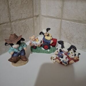 Enesco Mary's Moo Moos Figurines Bundle Lot Of 3